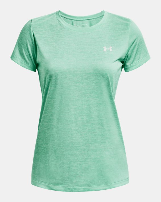 Women's UA Tech™ Twist T-Shirt, Green, pdpMainDesktop image number 4